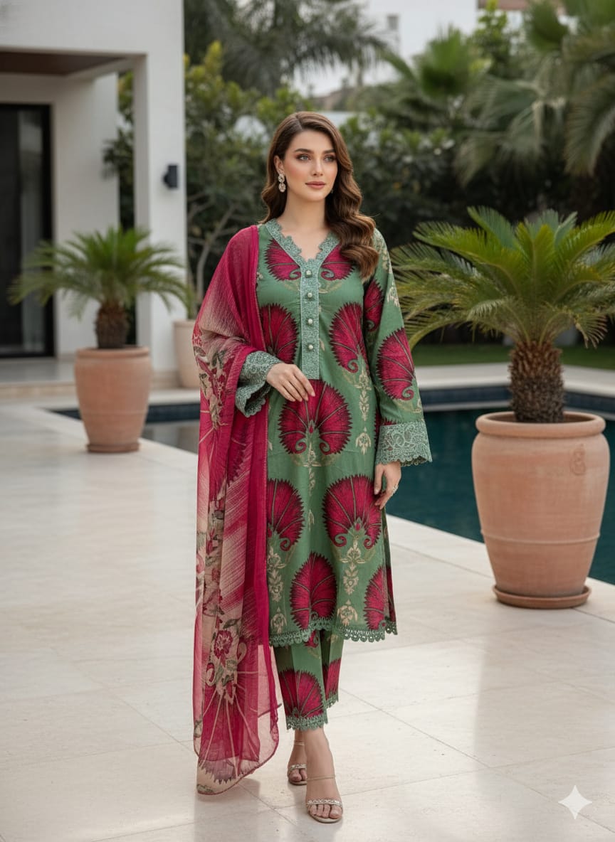 Luxury Embroidered Lawn Ready To Ship