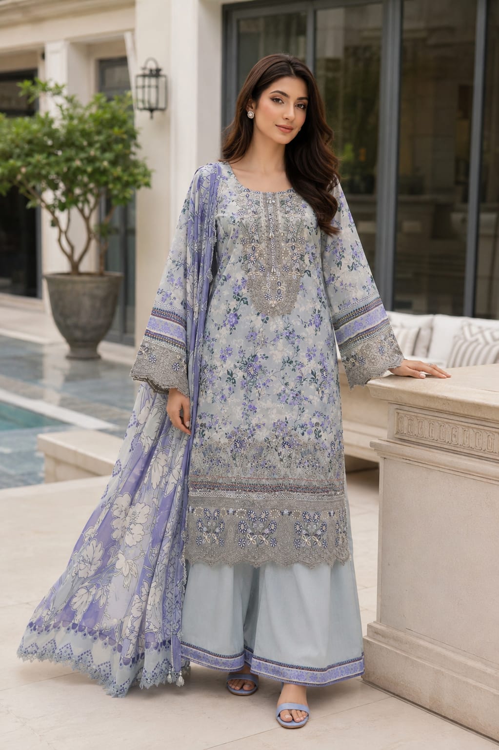 Munira Designers Embroidered Lawn