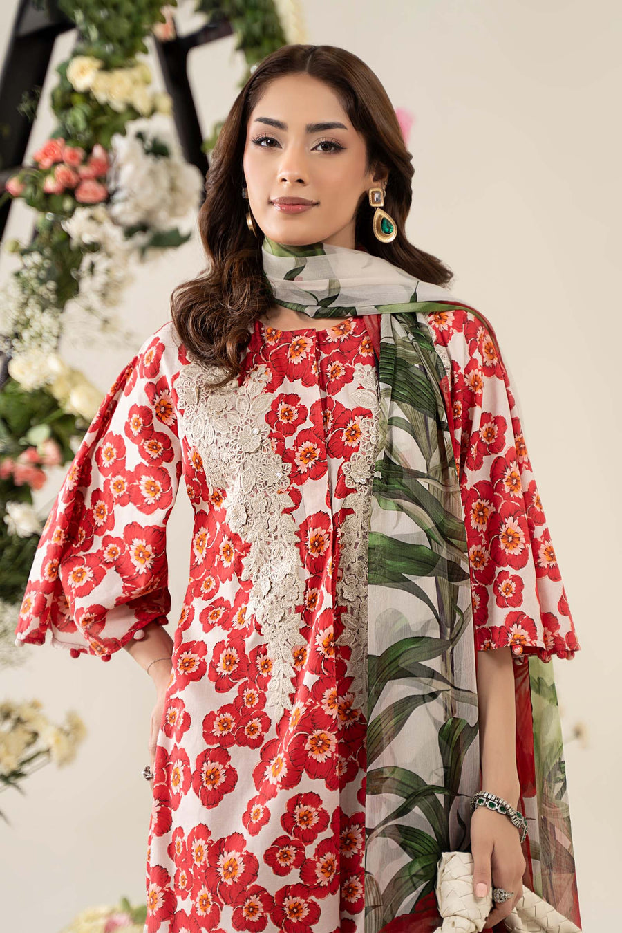 Maria. B. Embroidered Lawn Suit
