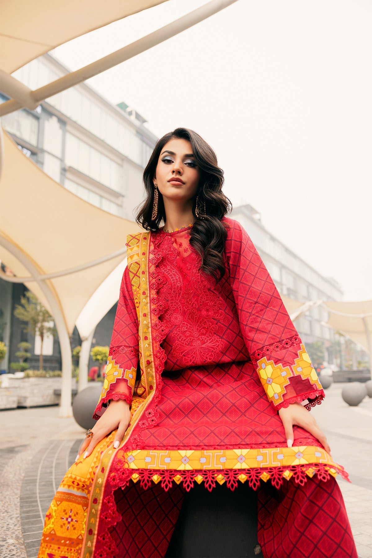 Charizma 3-PC Embroidered Lawn Suit