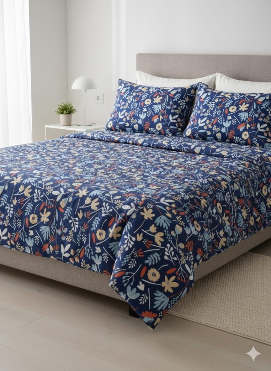 Pakistani King Size Bedcover with matching Pillow Covers