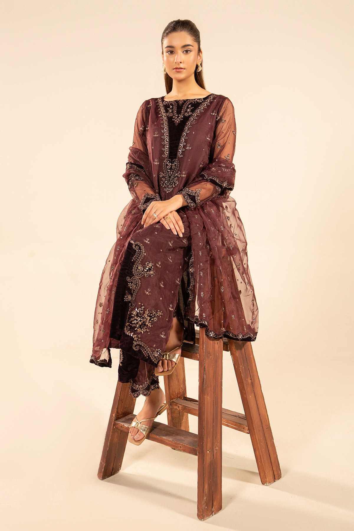 Luxury Embroidered Suit By Charizma