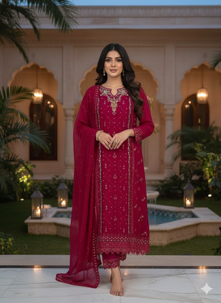 2pc Embroidered Kurti Collection Ready To Ship