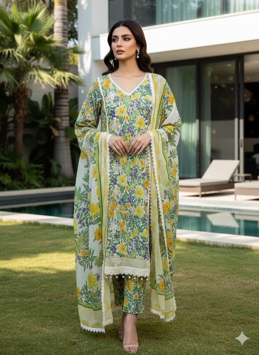 Luxury Embroidered Lawn Ready To Ship