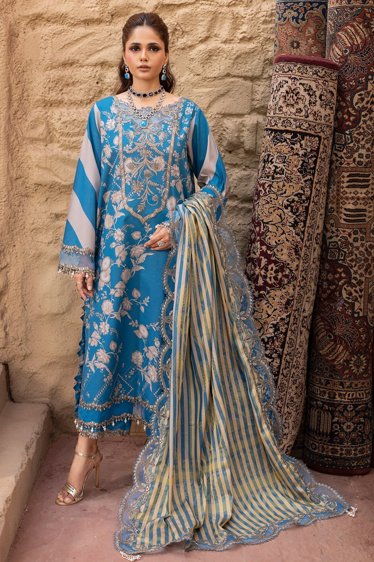 Charizma 3-PC Embroidered Lawn Suit