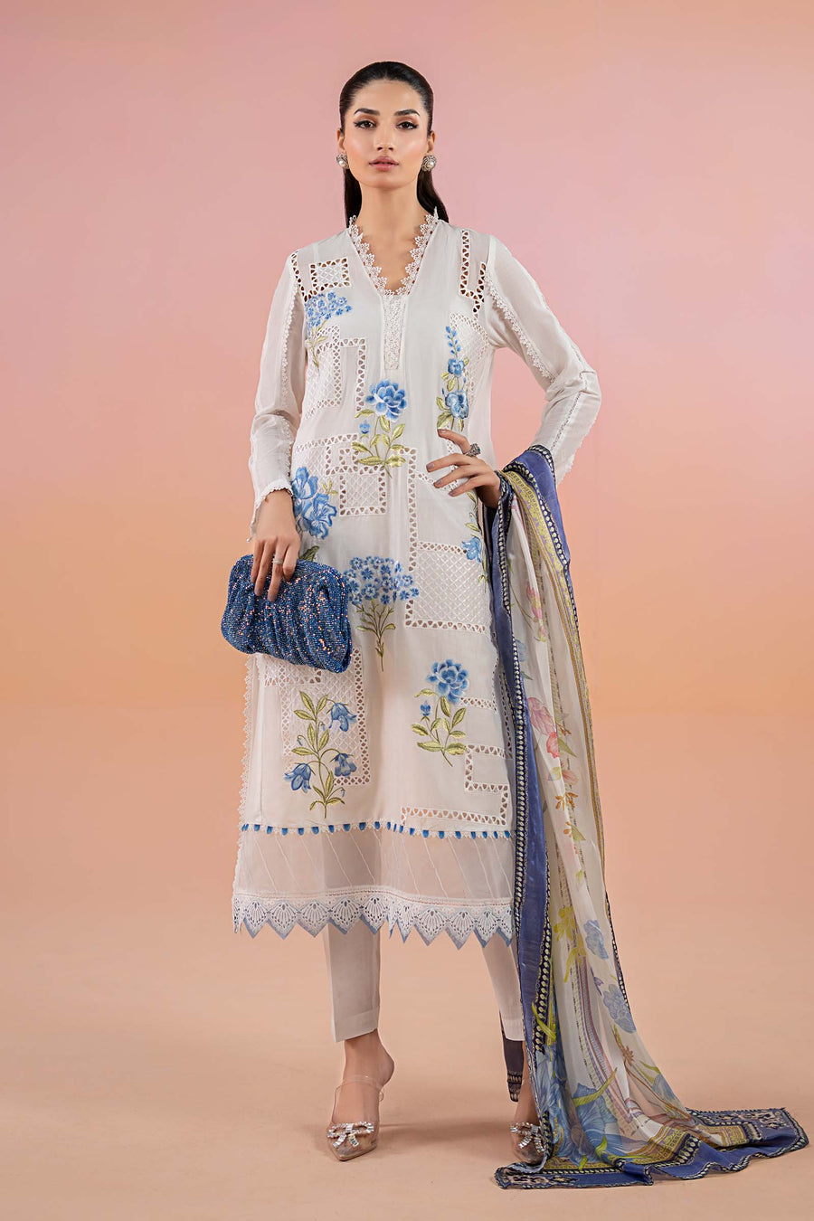 Maria. B. Embroidered Lawn Suit