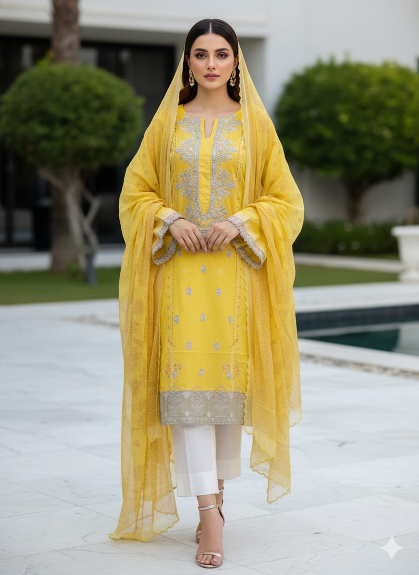 Luxury Embroidered Lawn Ready To Ship