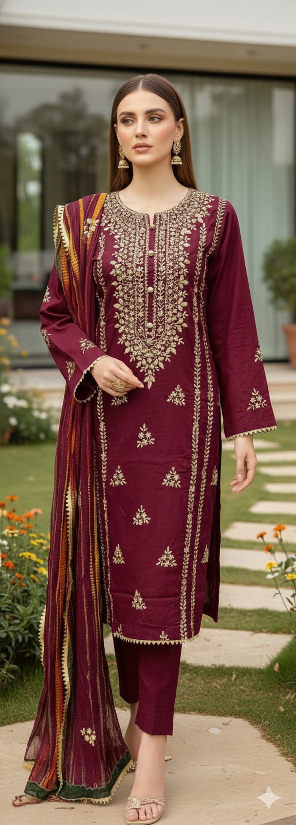 Luxury Embroidered Lawn Ready To Ship