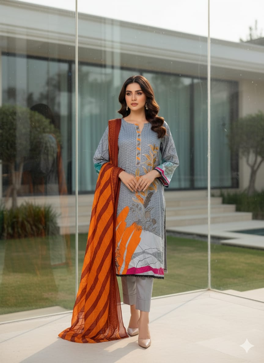 Luxury Embroidered Lawn Ready To Ship