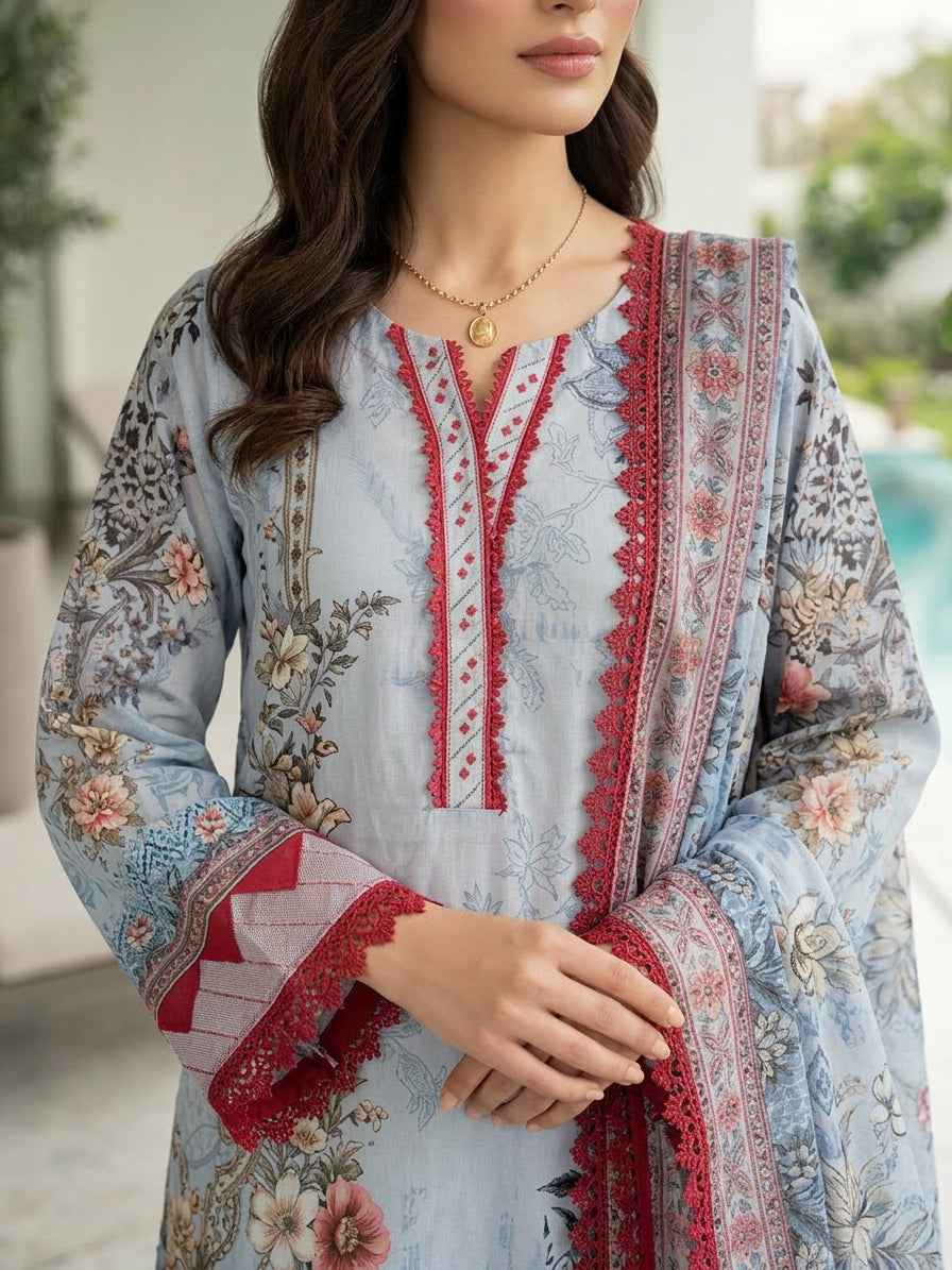 Firdous Luxury Embroidered Lawn 1