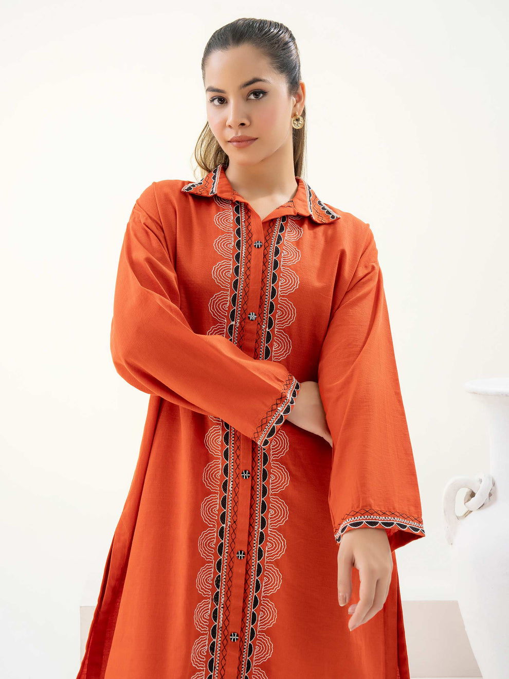 2 Piece Khaddar Suit-Embroidered By Limelight