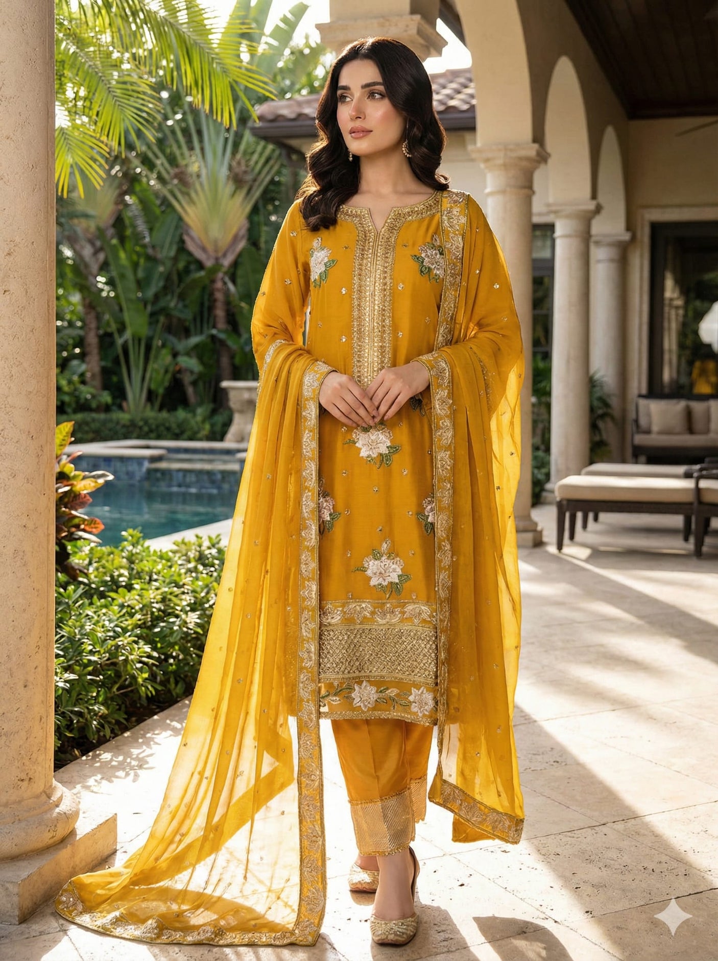 Luxury Embroidered Party wear Ready To Ship