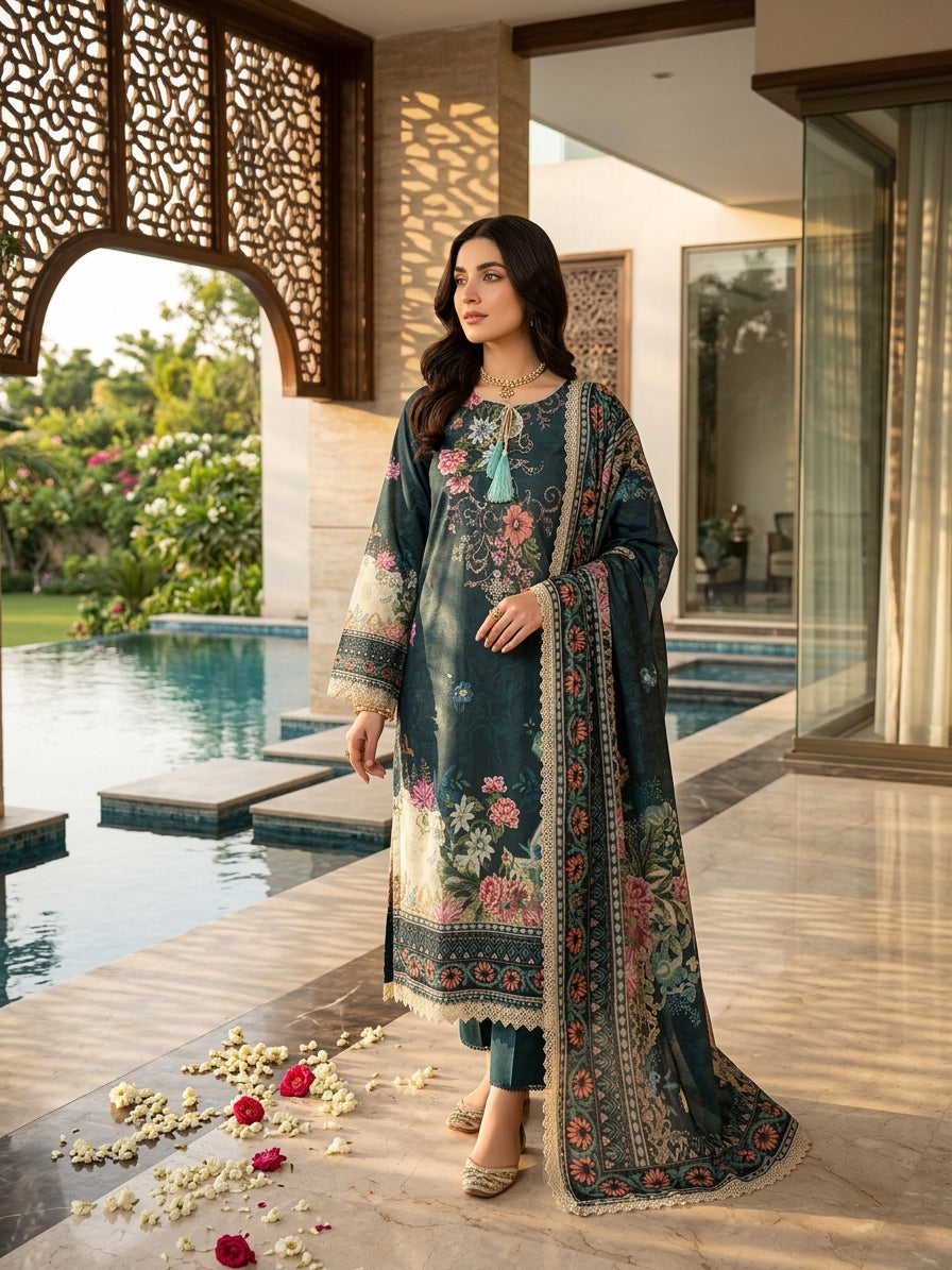Firdous Luxury Embroidered Lawn 1