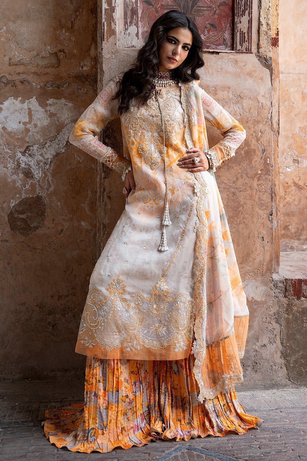 Vasal Embroidered Chiffon Suit By Charizma