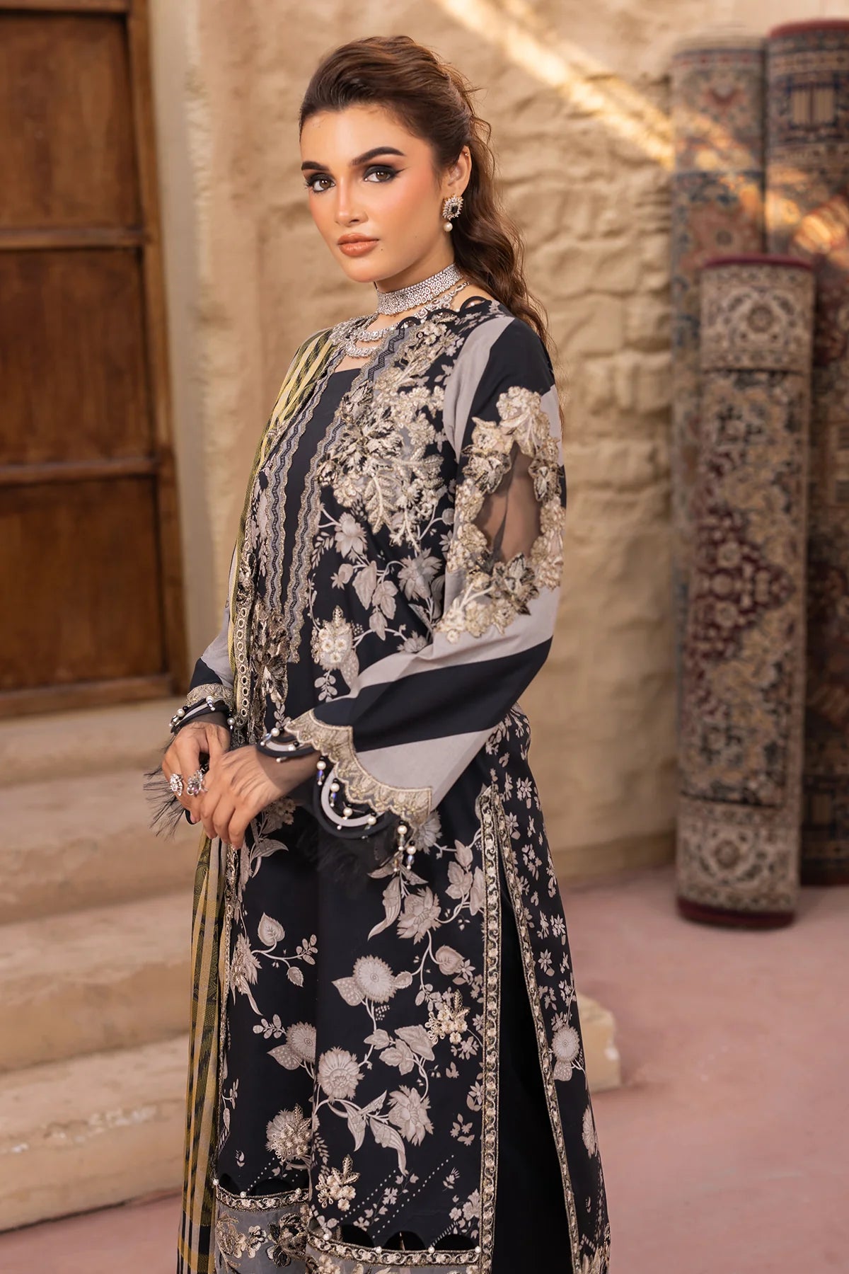 Charizma 3-PC Embroidered Lawn Suit