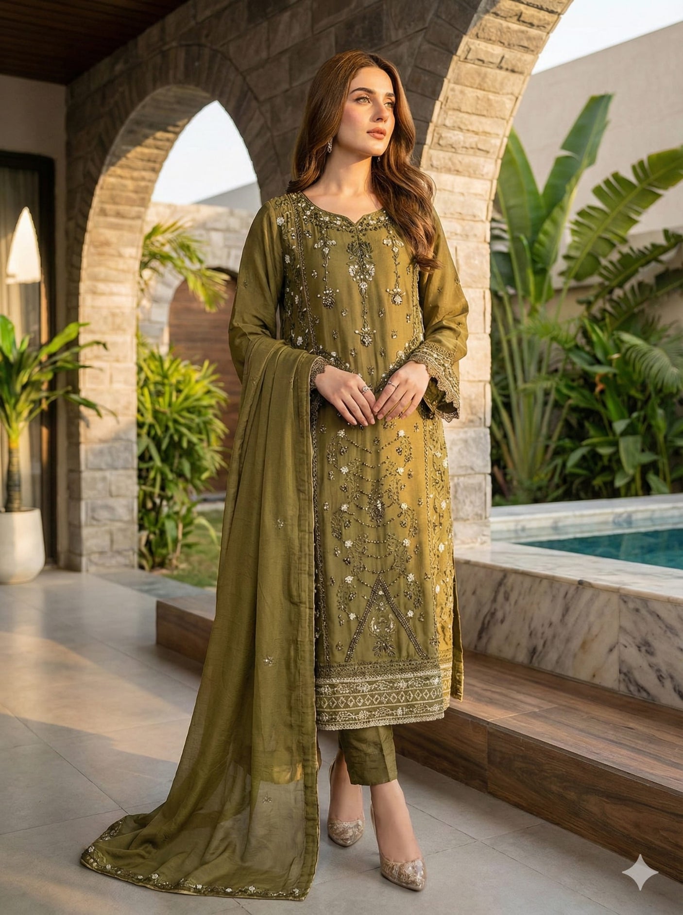 Luxury Embroidered Chiffon 3pcs