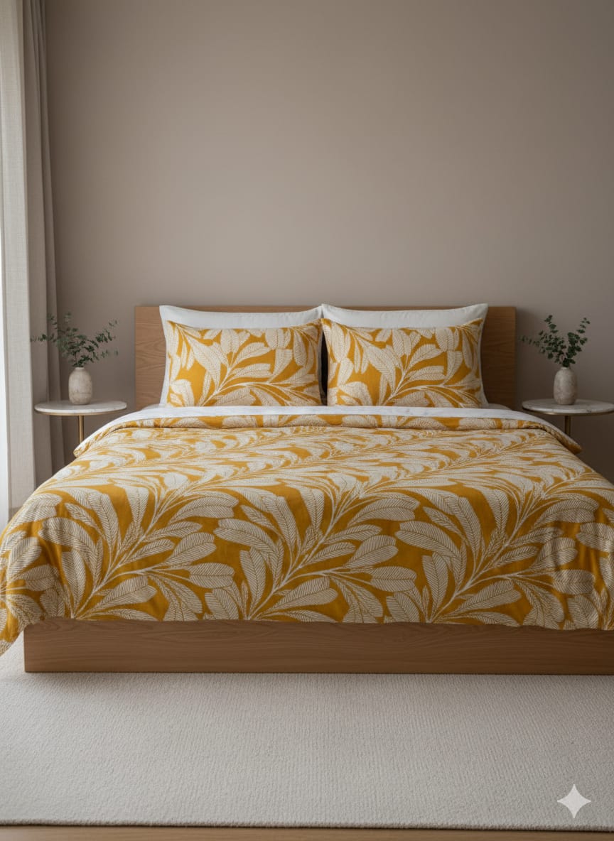 Pakistani King Size Bedcover with matching Pillow Covers