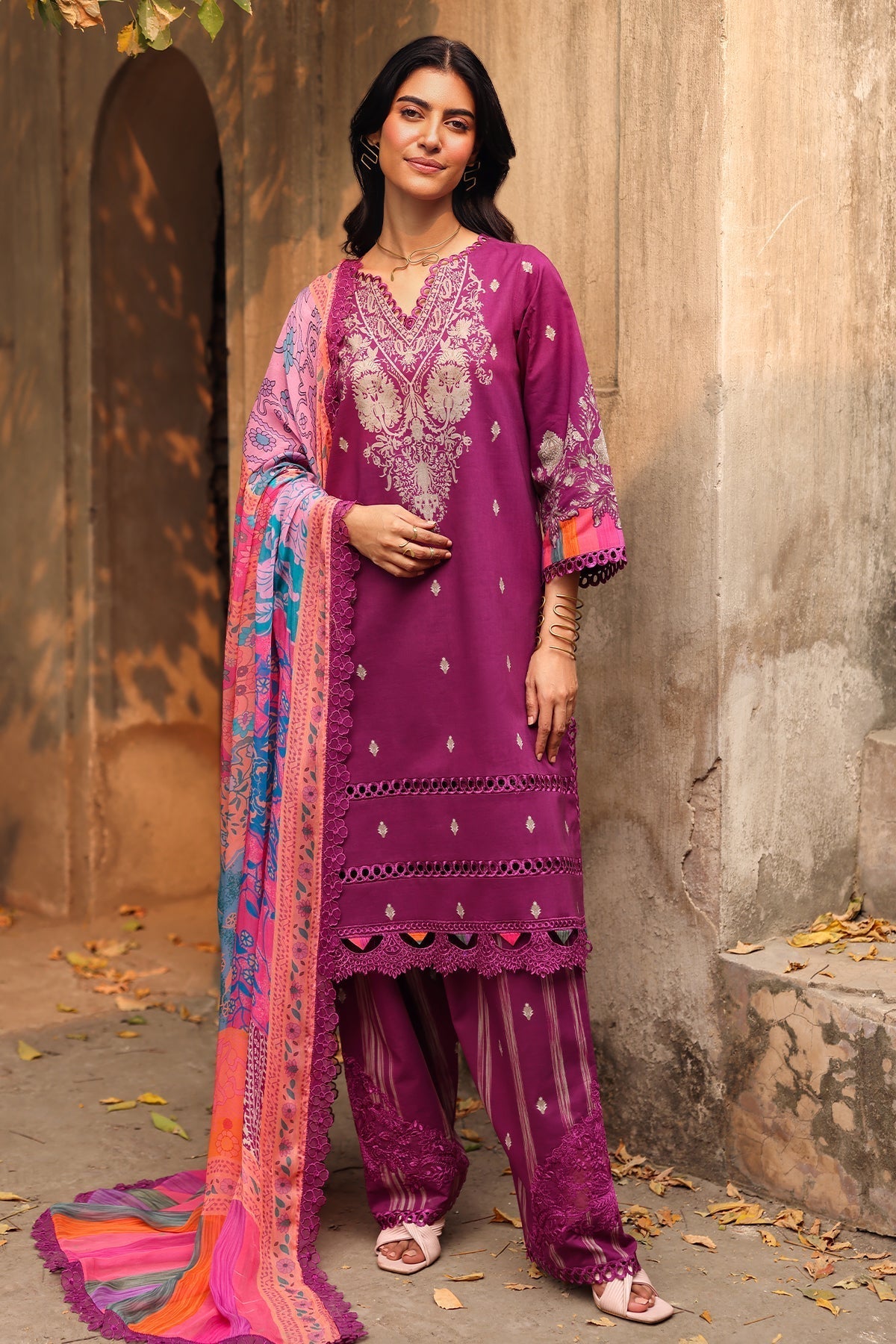 Charizma 3-PC Embroidered Lawn Suit