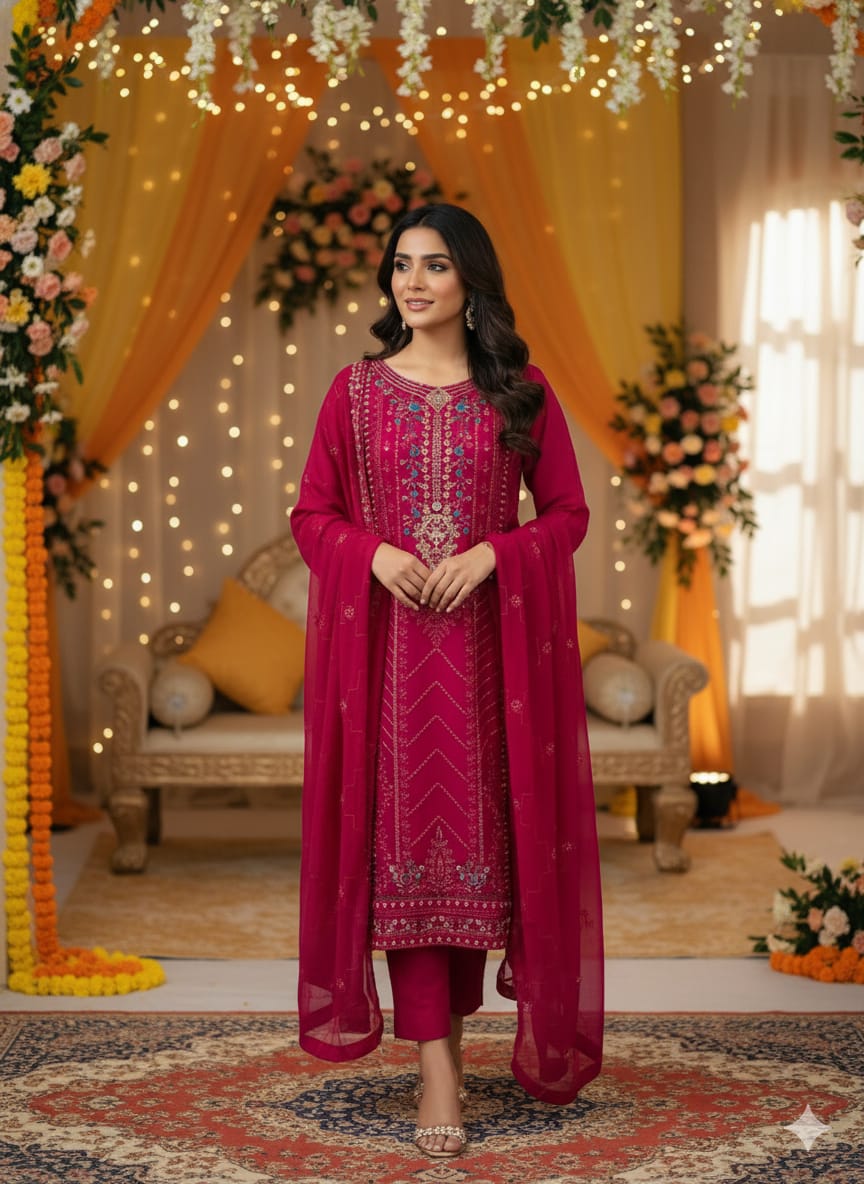 2pc Embroidered Kurti Collection Ready To Ship