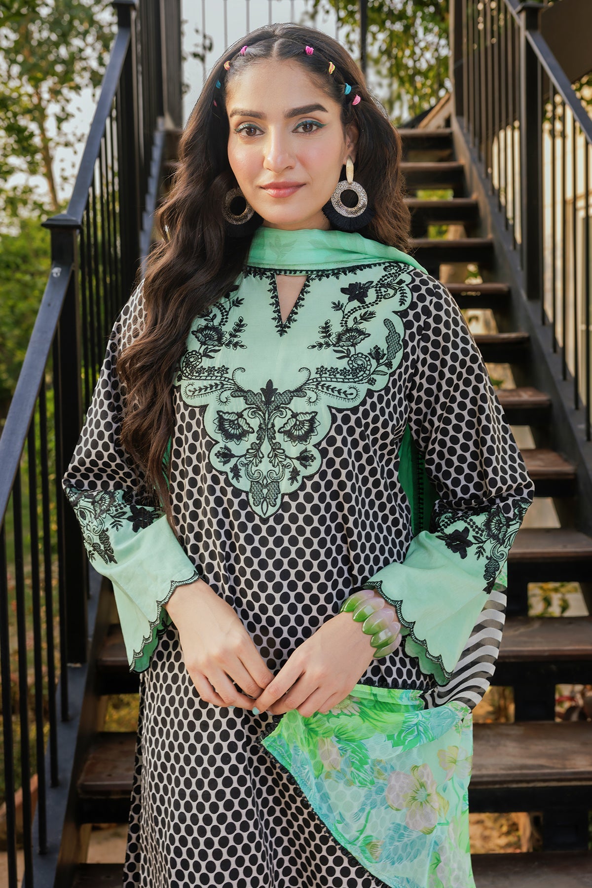 Charizma 3-PC Embroidered Lawn Suit