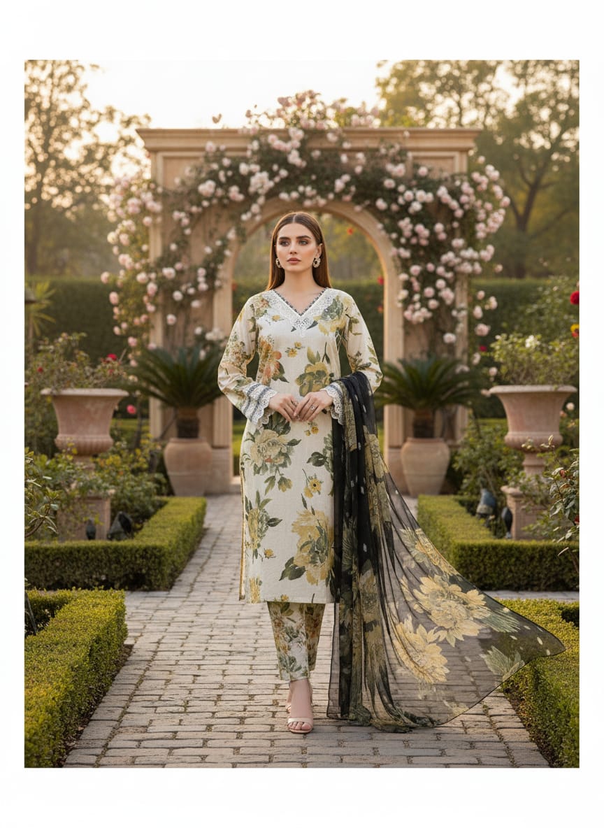 Luxury Embroidered Lawn Ready To Ship