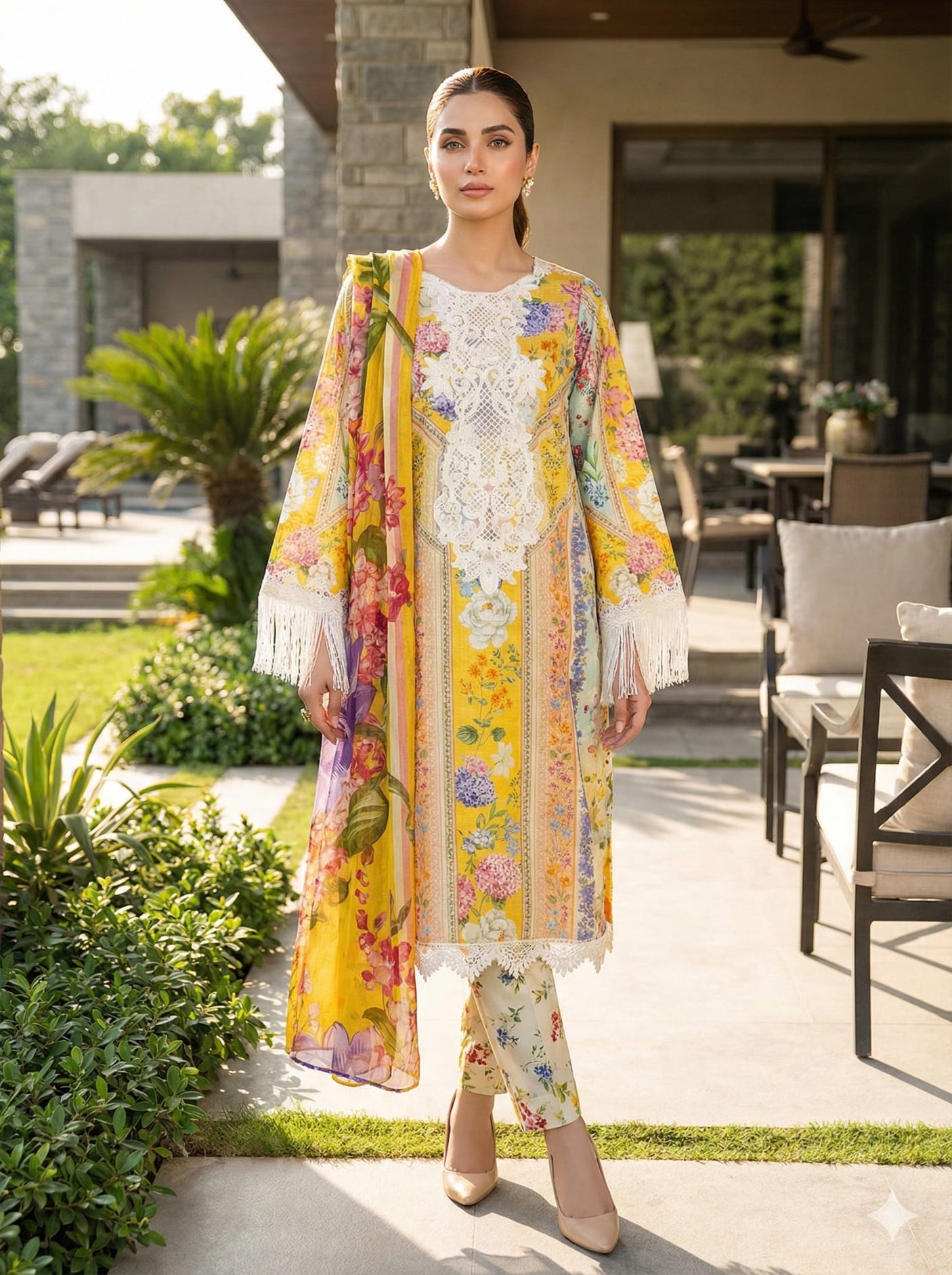 Luxury Embroidered Lawn Ready To Ship