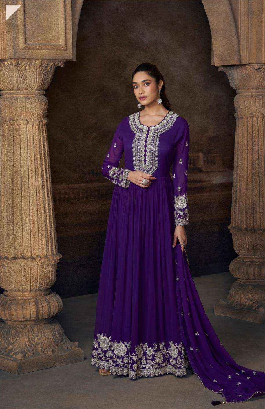 Sayuri Designer Saadgi Georgette Gown With Dupatta