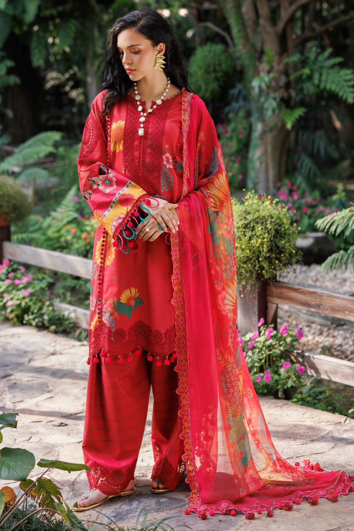 Charizma 3-PC Embroidered Lawn Suit