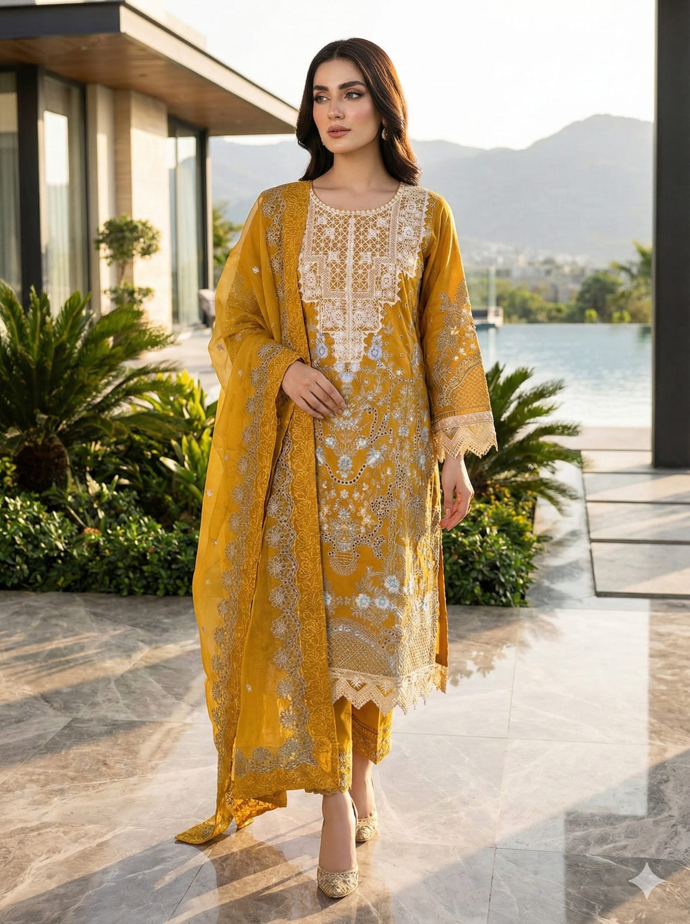 Luxury Embroidered Lawn Ready To Ship