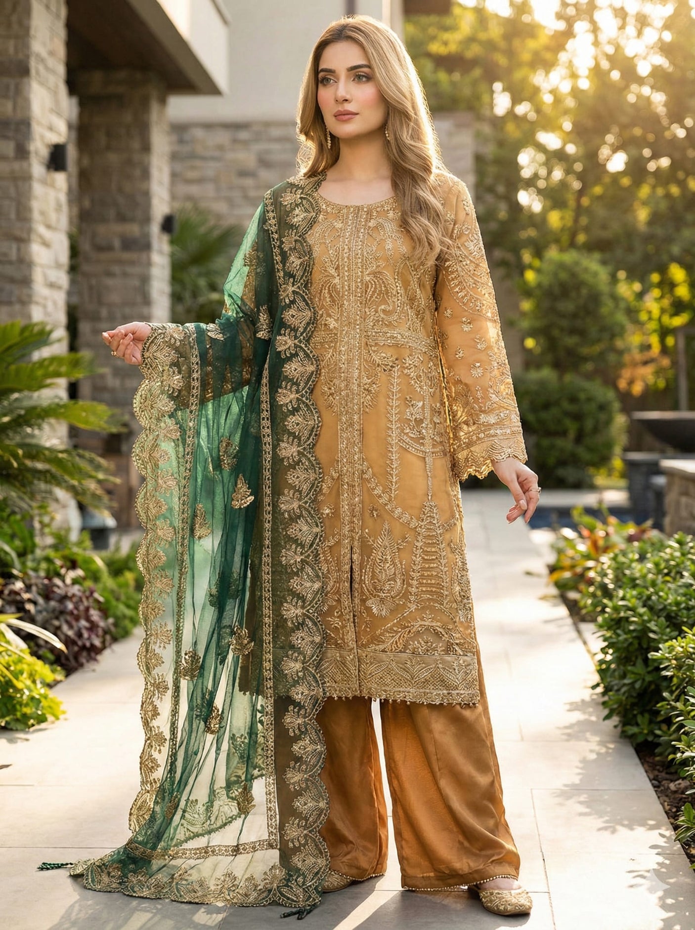 Luxury Embroidered Party wear Ready To Ship