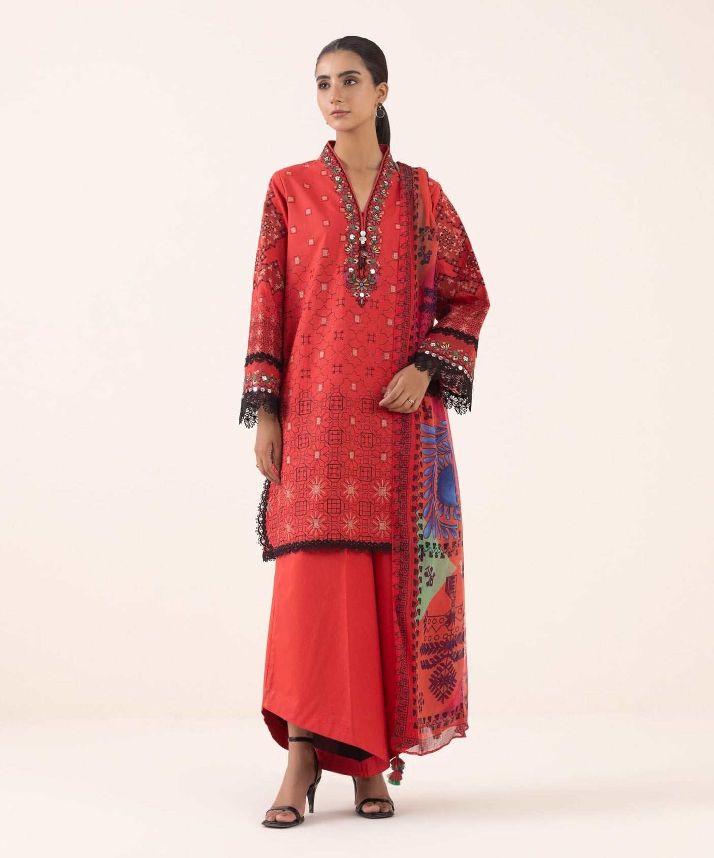 3Pc Embroidered Suit by Sapphire