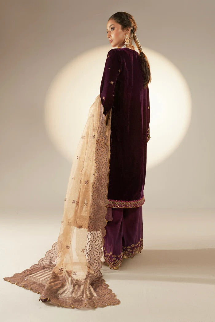 3 Piece Embroidered Velvet Suit by Alkaram Studio