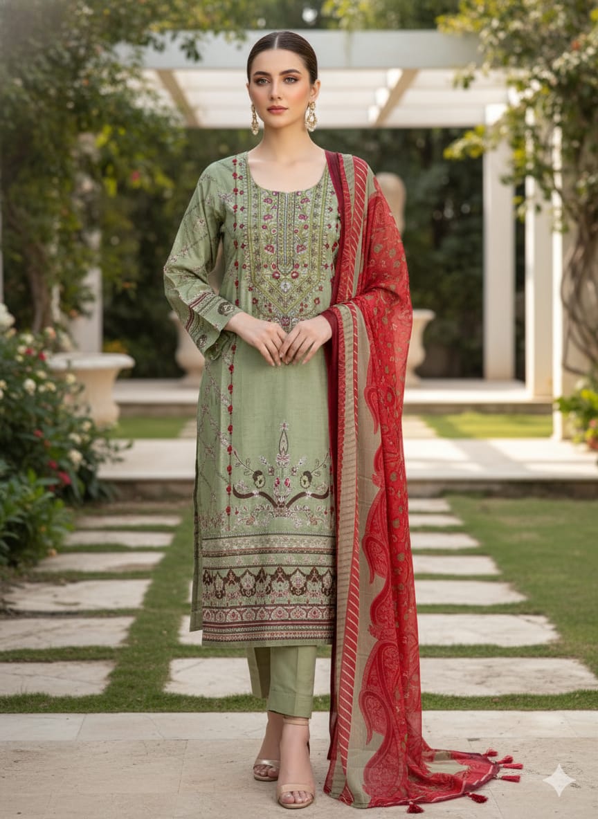 Luxury Embroidered Lawn Ready To Ship