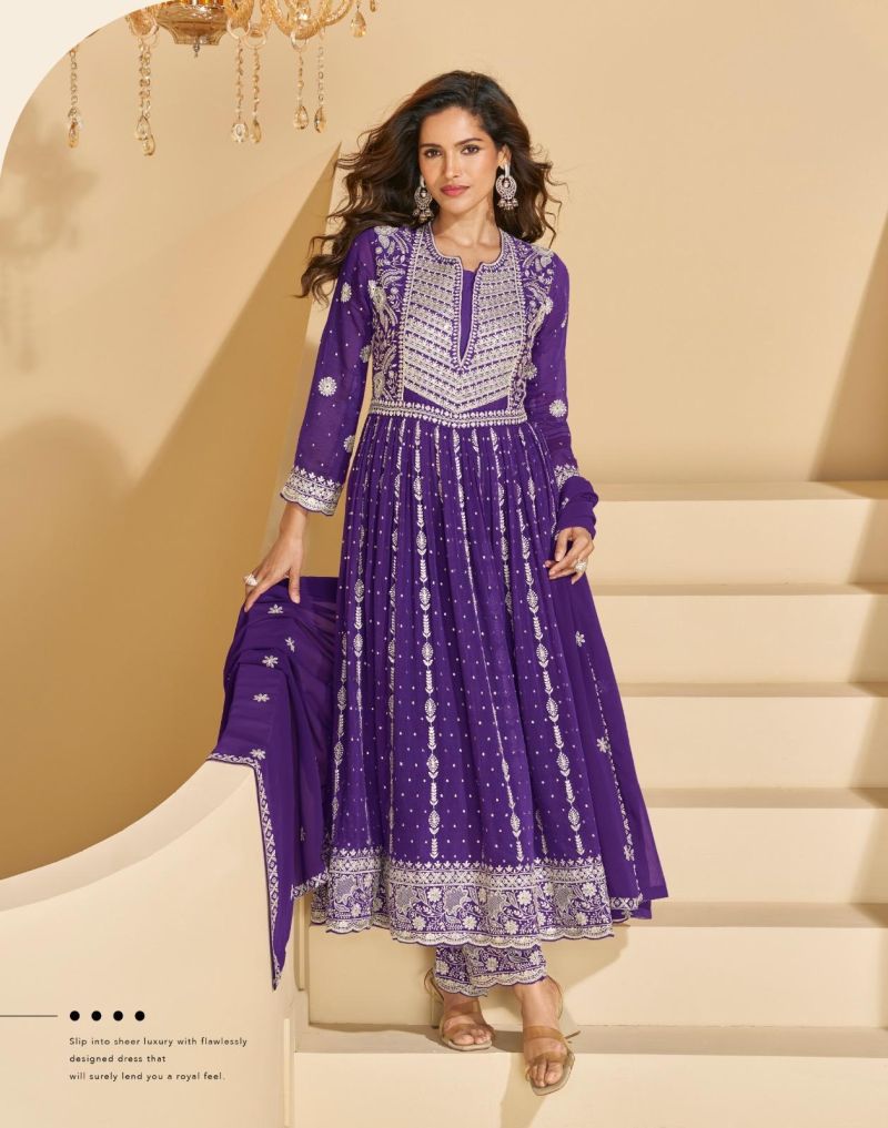 Indian Georgette Embroidered Palazzo Suit