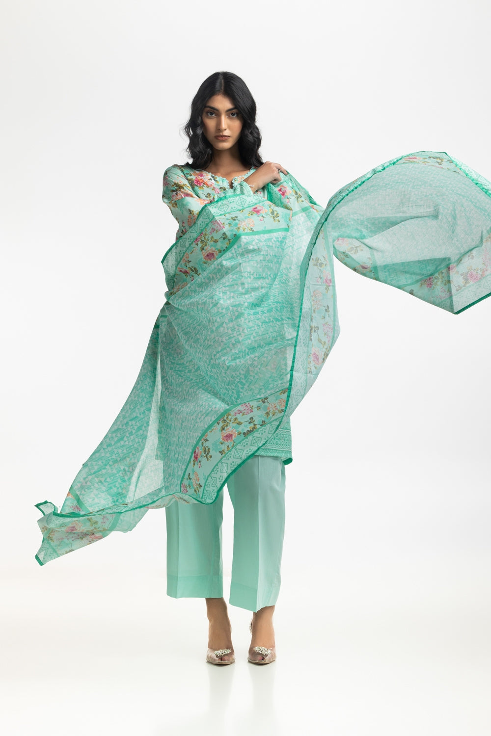 Gul Ahmed Embroidered Lawn Suit