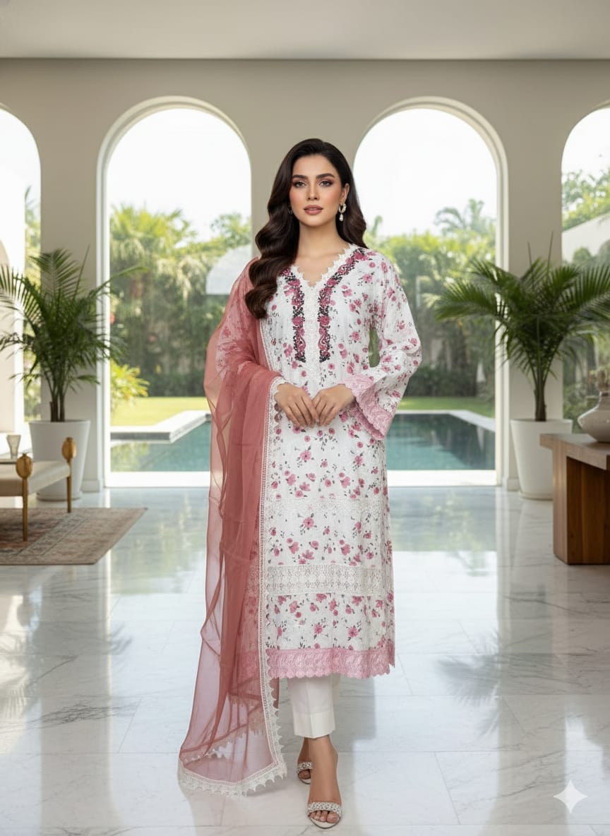 Luxury Embroidered Lawn Ready To Ship
