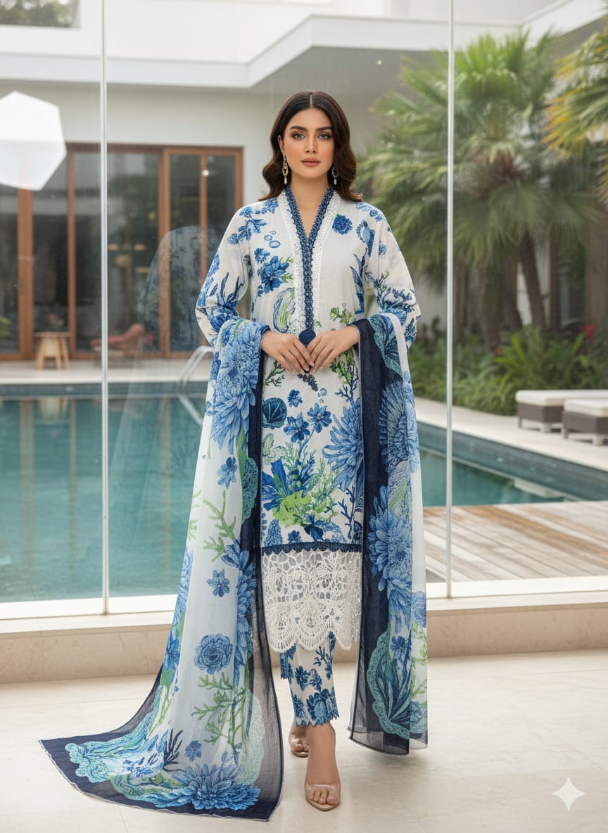 Luxury Embroidered Lawn Ready To Ship