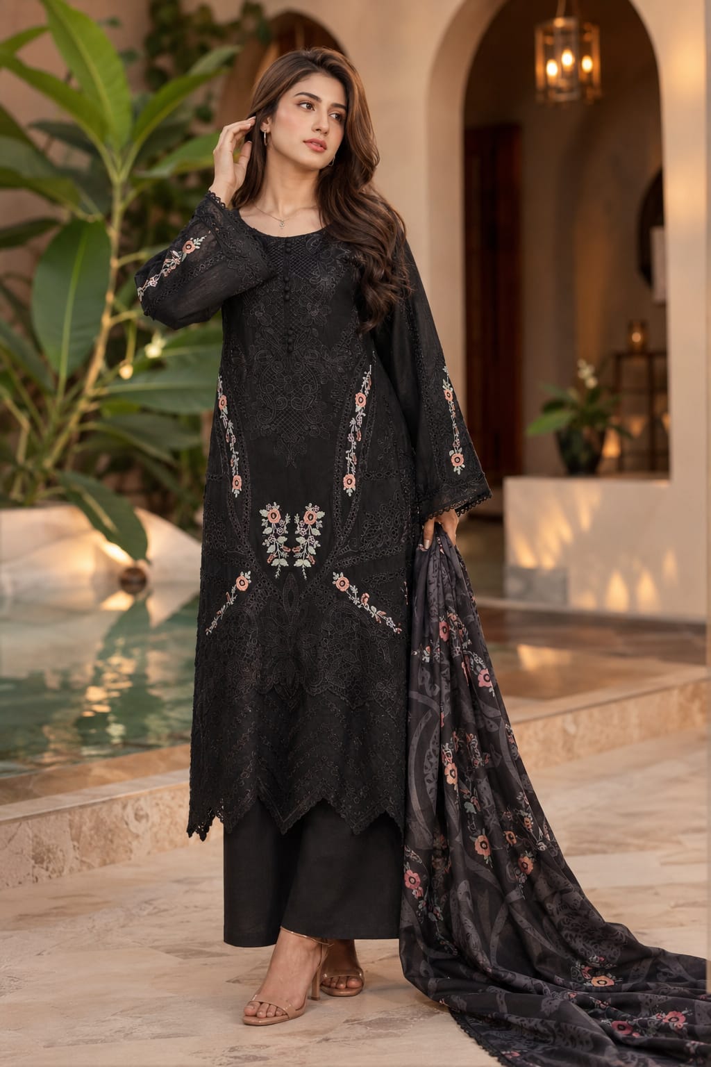Munira Designers Embroidered Lawn