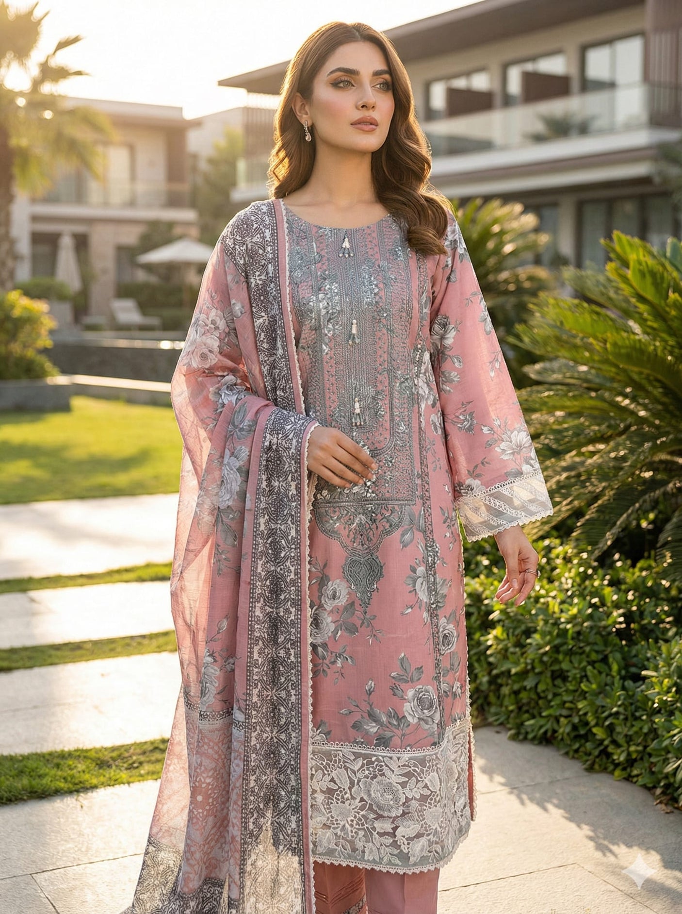 Luxury Embroidered Lawn Ready To Ship