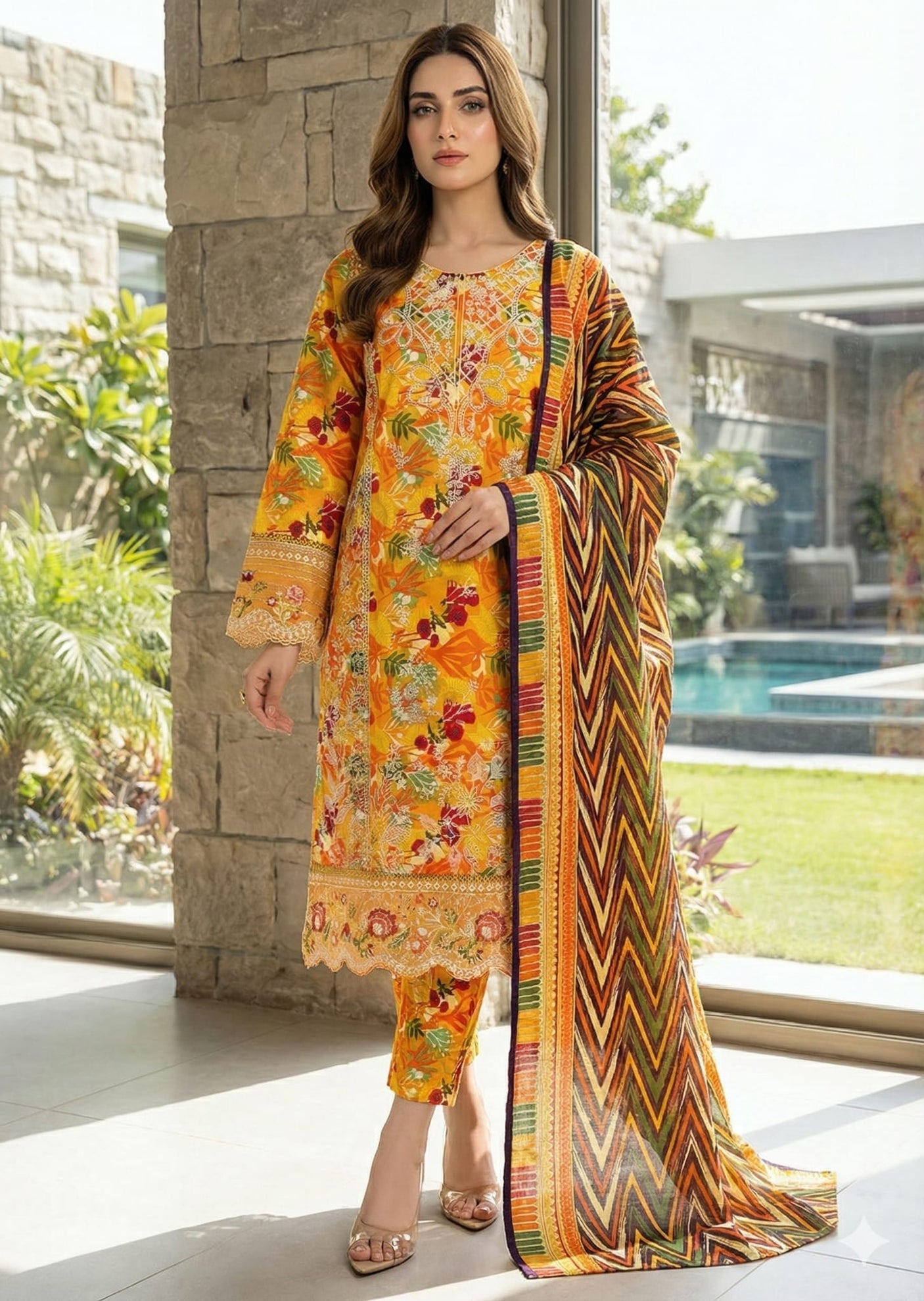 BIN SAEED EXCLUSIVE EMBROIDERED LAWN