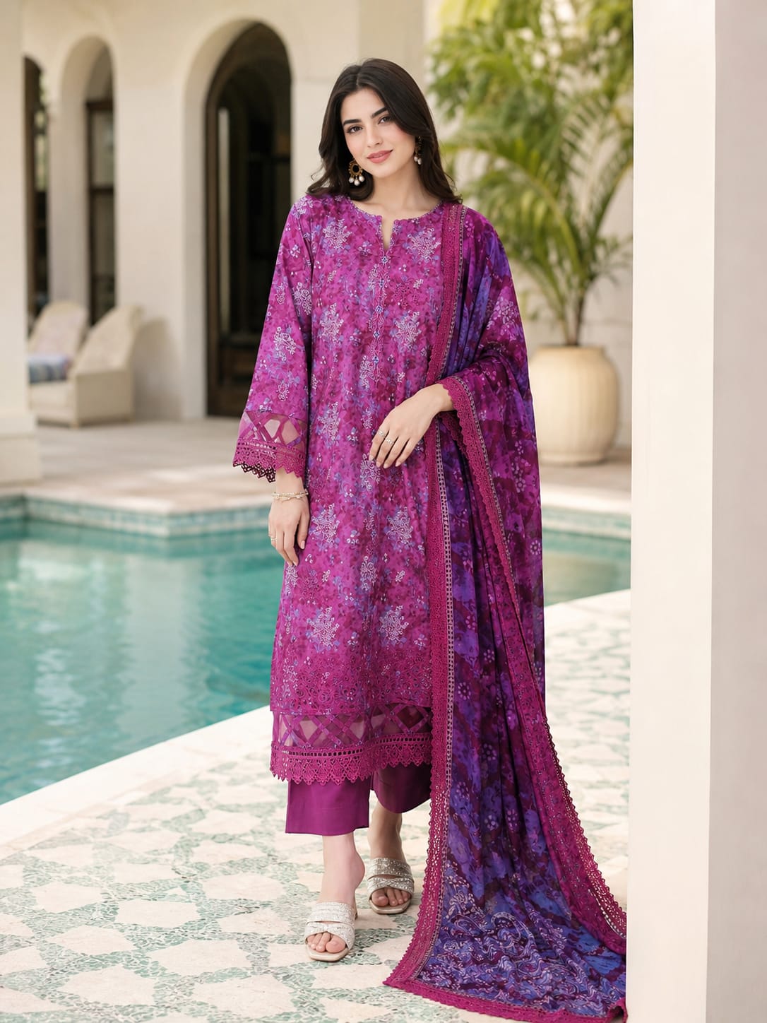 Mausummery Embroidered Summer Lawn