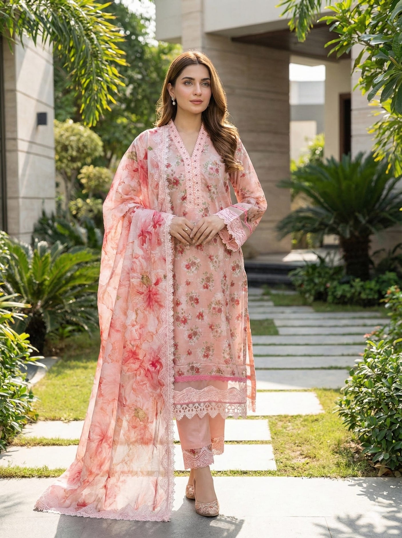 Mausummery Embroidered Lawn Suit
