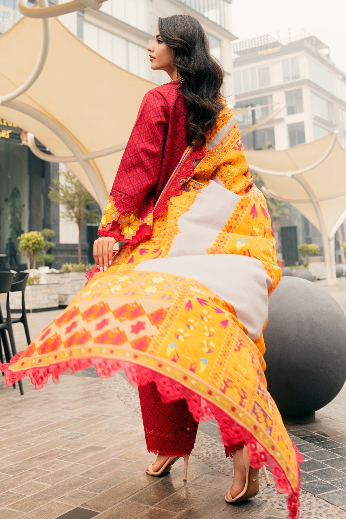 Charizma 3-PC Embroidered Lawn Suit