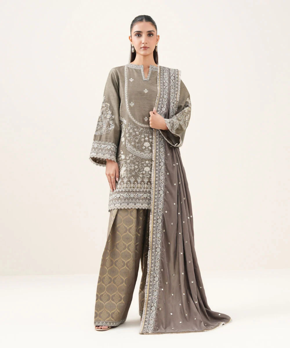 3 Piece - Embroidered Luxury Suit by Sapphire