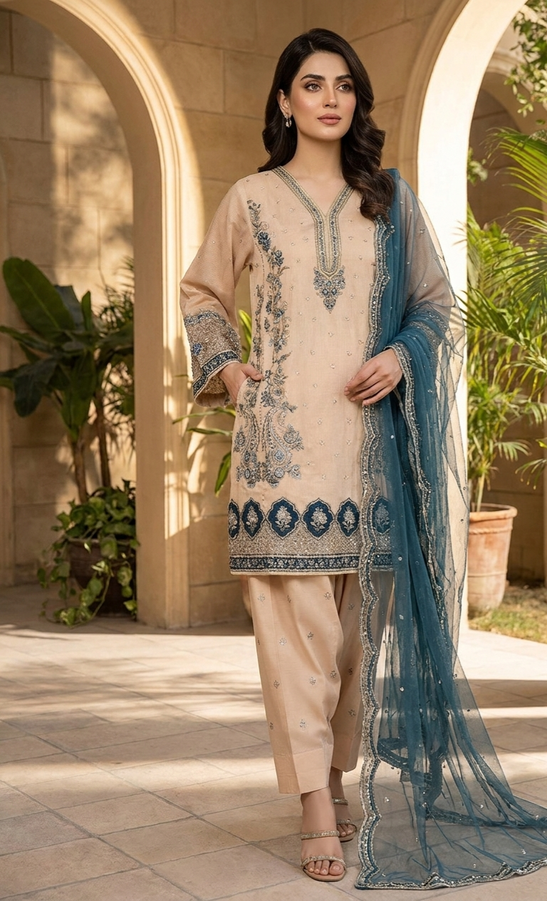 Sada Bahar Festive Embroidered Suit