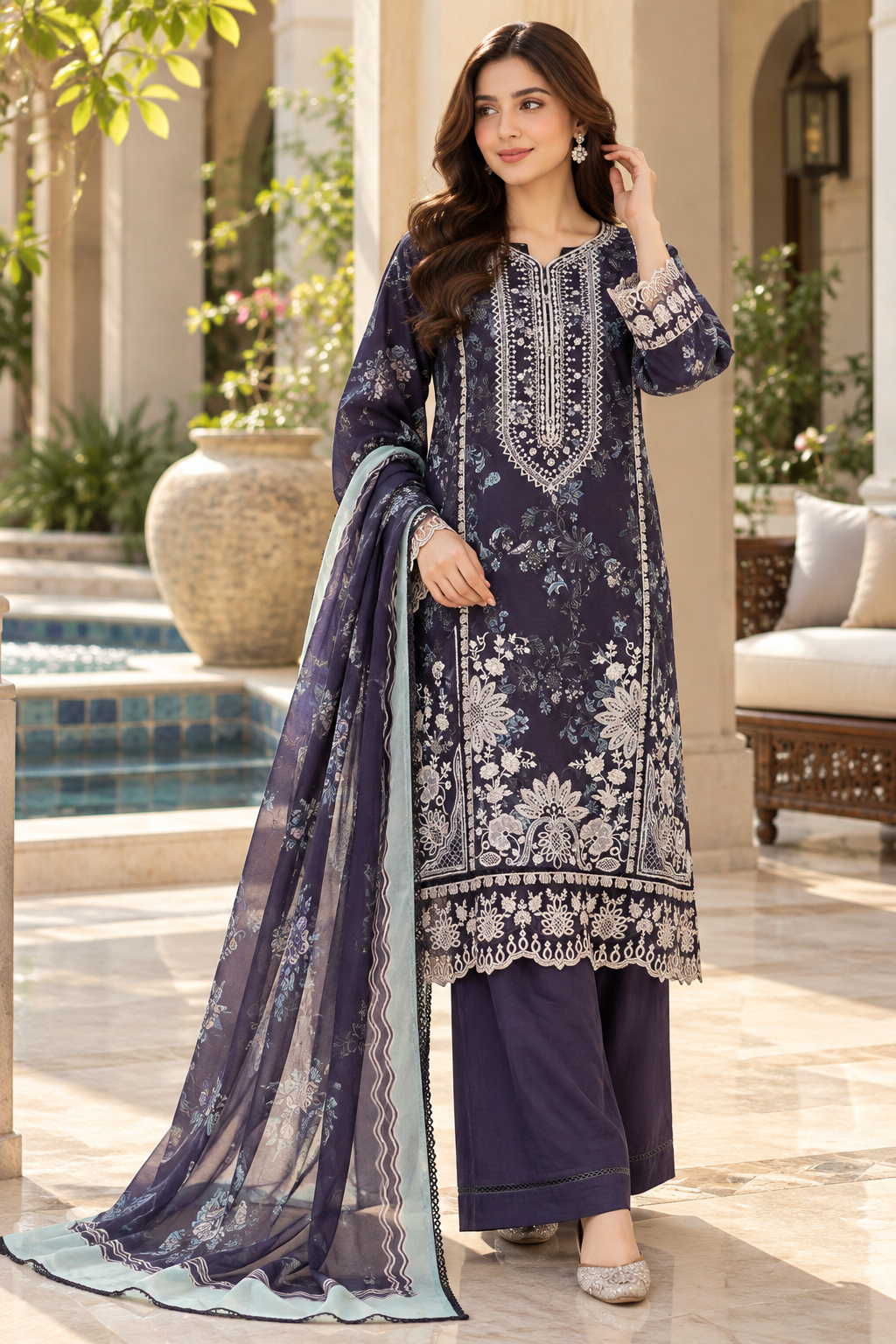 Sada Bahar Luxury Embroidered Lawn