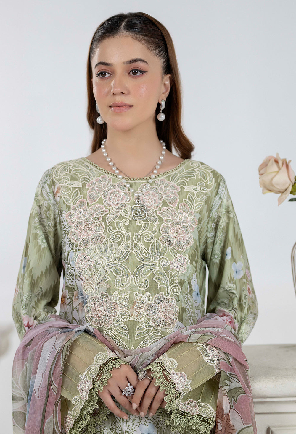 Adan's Libas Embroidered Lawn