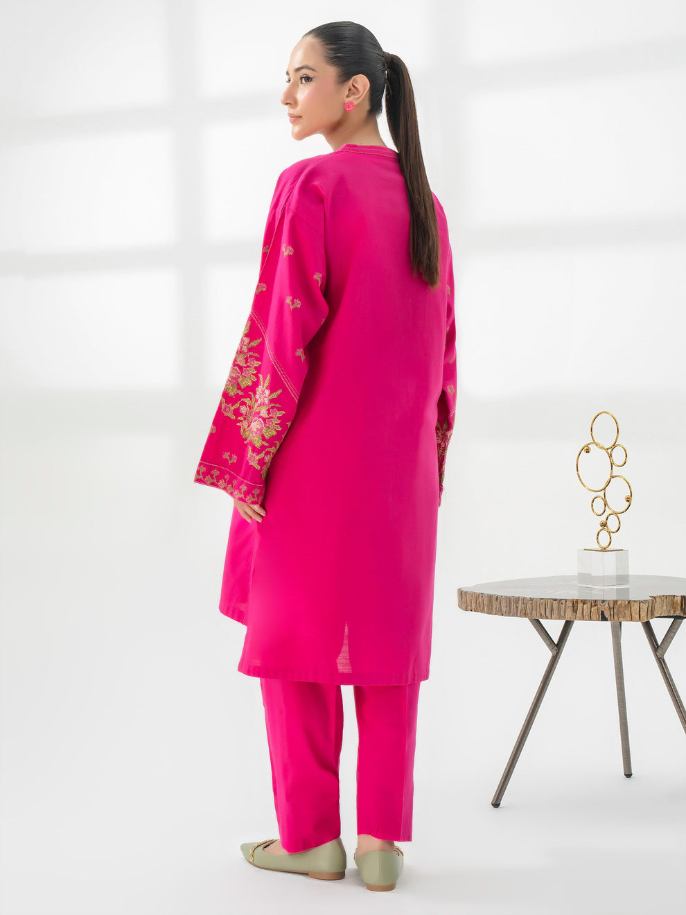 2 Piece Khaddar Suit-Embroidered By Limelight