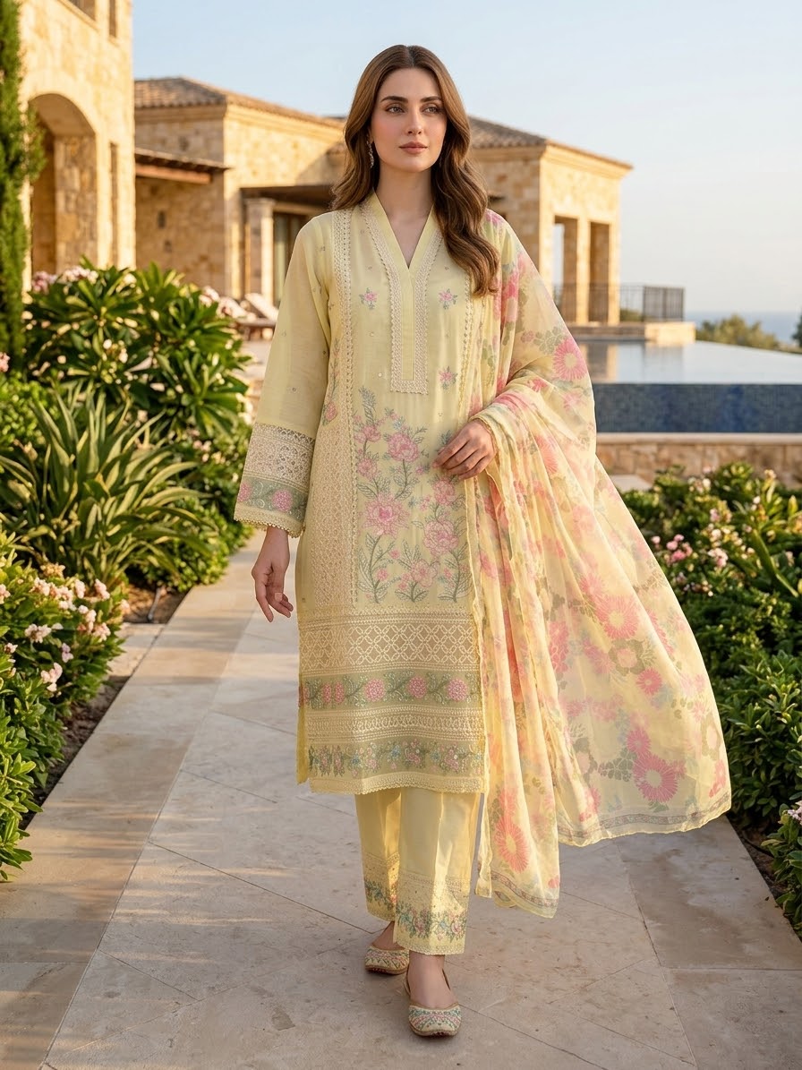 Bin Saeed Luxury Embroidered Lawn