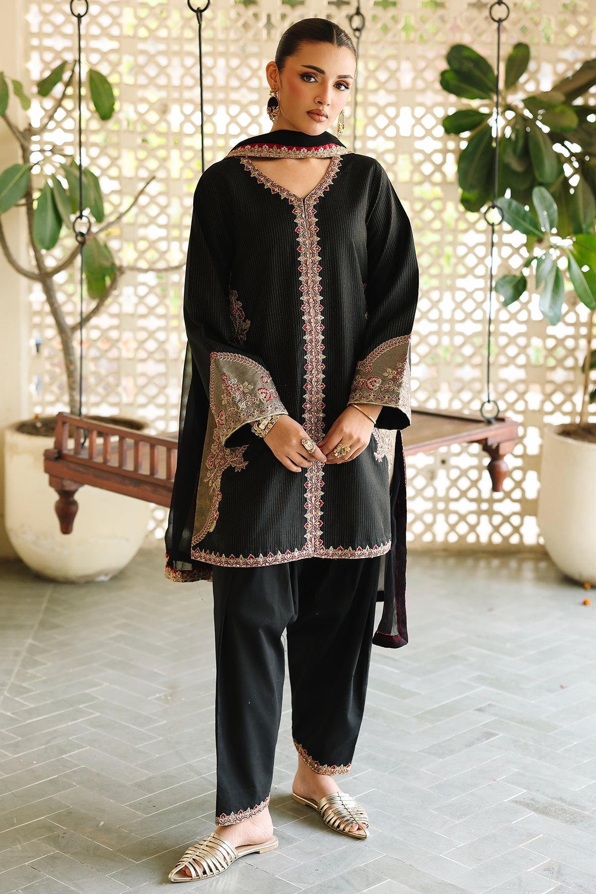 3-PC Embroidered Lawn Suit By Charizma